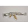 Image 6 : 2024 Chad 2 Oz .999 Fine Silver Assault Rifle Shaped Coin With Antiqued & Gilded Accents 
