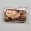 Image 2 : Tennessee State Flag Copper Bar - 1 oz .999 Fine Copper - Sealed! 