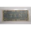 Image 5 : 1864 Confederate States Of America Richmond, Virginia $10 Note With Protective Sleeve