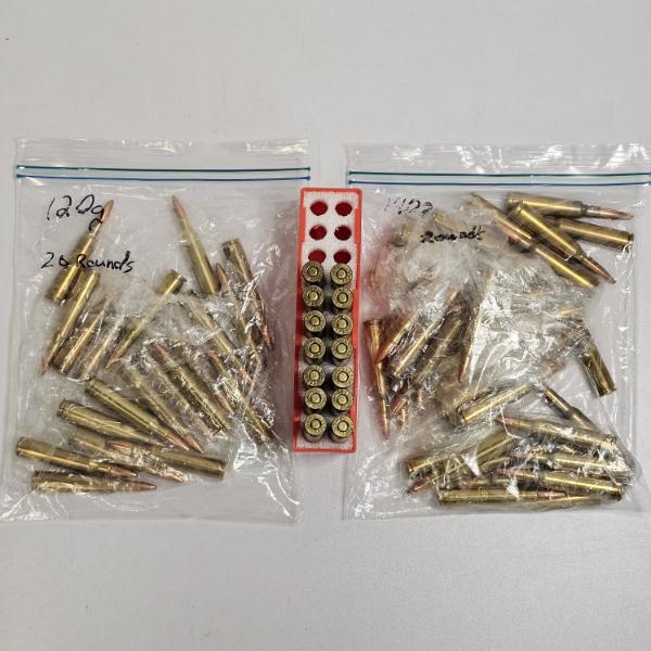 Lot of 6.5x55mm Rifle Ammunition with Cartridge Holder