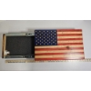 Image 3 : Handcrafted Wall-Mount American Flag Hidden Concealment Gun Storage Case (15" x 11"/24" x 11")