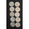 Image 2 : (10) 1967/1968 40% Silver Kennedy Half Dollars - Face Value: $5.00