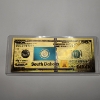 Image 1 : South Dakota State Flag Novelty $100 24K 999999 Gold Foil Note