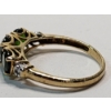 Image 6 : 10K Yellow Gold Ring with Three Large Green Stones - Size 7 - TW: 1.9g