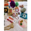 Image 3 : Totes Bag, Costume Jewelry Lot, Brass Box, Belt, Rings & More!