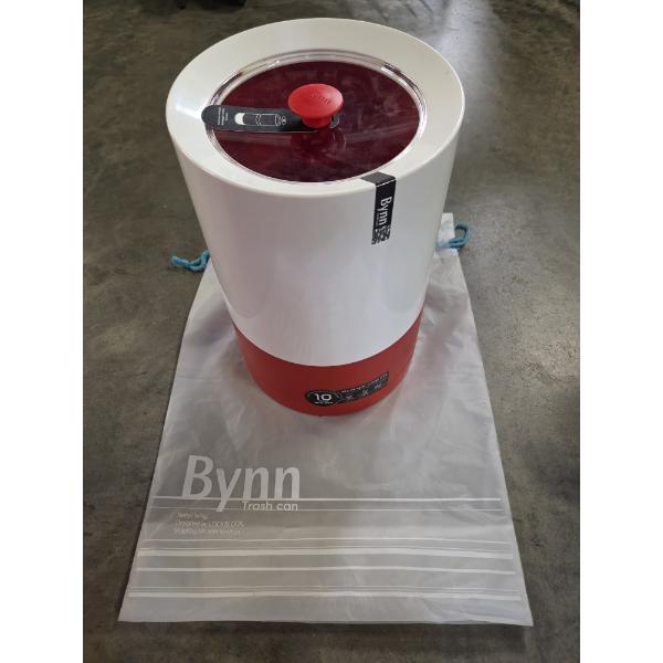 New Bynn Red & White Designer Waste Basket With Lid 
