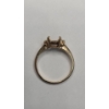 Image 4 : 10K Yellow Gold Semi Mount Emerald Setting & Clear Accent Stones - Size 6.5 - Weight: 2.0g