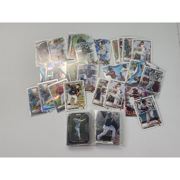 Nice Lot of Assorted Baseball Trading Cards Including Panini Prizm, Bowman Chrome, RC's, & More! 