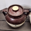 Image 10 : Two Vintage Stoneware Crocks or Bean Pots Each With Two Handles & A Lid ~ 3 Quart & Likely 5 Quart