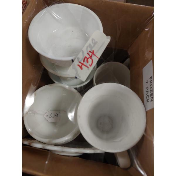 Box Lot - Milk Glass Items - See Pics