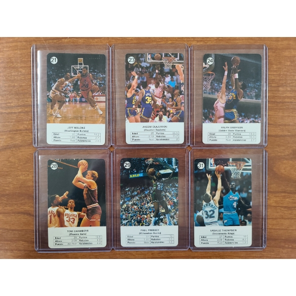 Lot of Six Assorted NBA Basketball Trading Cards