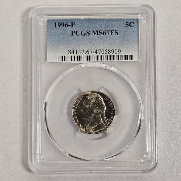 PCGS MS67FS 1996-P United States Jefferson Nickel Five Cents