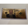 Image 1 : 2020 Donald Trump Presidential .999 Gold Foil $5,000 Campaign Bill In Protective Holder - Mint