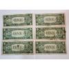 Image 6 : Six Assorted United States $1 Blue Seal Silver Certificates FV: $6.00
