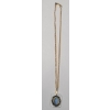 Image 2 : Vintage Art Deco Style 16" Necklace With Beautiful Blue Stone Pendant