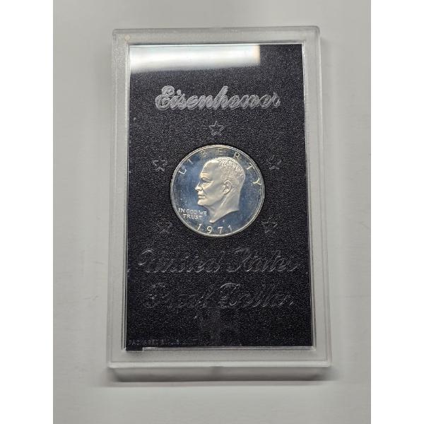 1971-S Eisenhower United States Mint Silver Proof Dollar - In Display Case