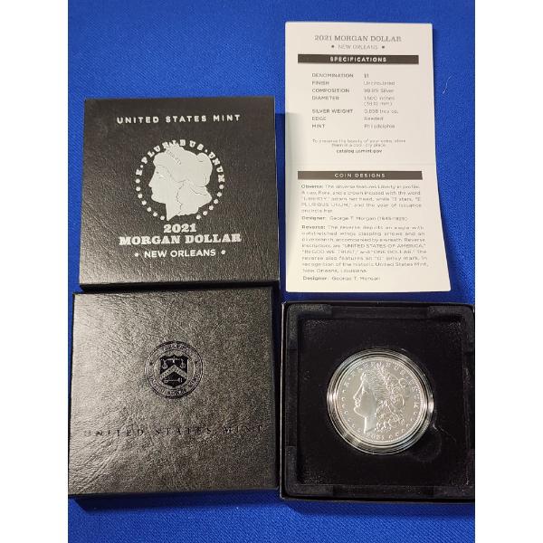2021 Silver Morgan Dollar Uncirculated .999 Fine Silver 