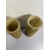 Image 2 : 2 Decorative Candles - Golden Floral Candles