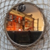 Image 2 : MCM Intertwined Spiral Wire Mirror - Art Deco 36" Overall - 14" Mirror - Ex Condition