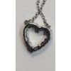 Image 4 : Sterling Silver Heart Pendant With White Cubic Zirconia On 18" Chain - Weight: 2.3g
