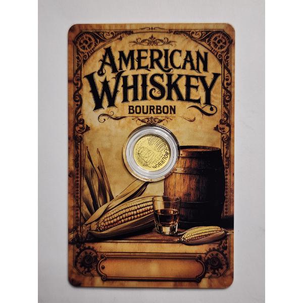2026 Niue 50 Cent .9999 FINE Gold 1/1000TH TROY OUNCE American Whiskey Bourbon Round