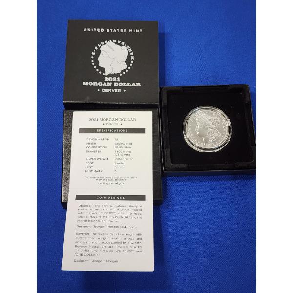2021-D Silver Morgan Dollar Uncirculated .999 Fine Silver