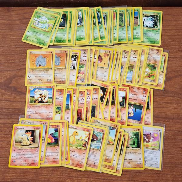 Nice Large Variety of Assorted Vintage Pokemon Trading Cards ~ Mostly NM Condition!