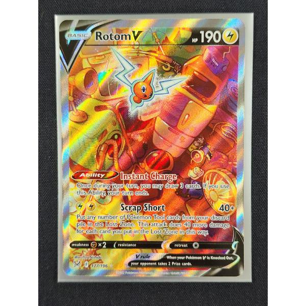 Rotom V 177/196 Holo Rare Pokemon Trading Card