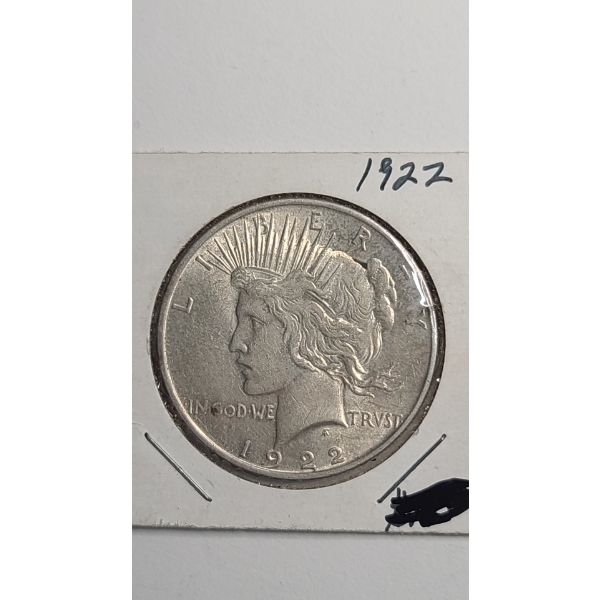 United States 1922 90% Silver Peace Dollar