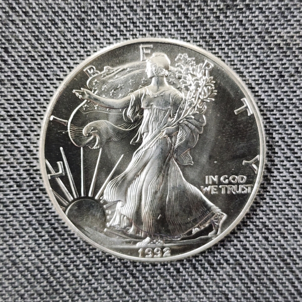 1992 United States 1 Oz .999 Fine Silver American Eagle Round ~ Mint Condition!
