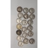 Image 1 : Assorted Years/Mint Marks United States 90% Silver Barber & Mercury Dimes - Face Value: $1.90