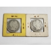 Image 1 : 1902 & 1904 Barber Half Dollars - 90% Silver U.S. Coins - FV: $1.00