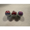 Image 2 : 3- Vintage Gasoline & Oil One Inch Glass Shooter Marbles - Marathon, Texaco & Rebel