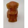 Image 1 : Adorable Degenhart Vintage Glass Dog Figurine -Tangerine