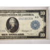 Image 3 : RARE 1914 United States $10 Federal Reserve Blue Seal Horse Blanket Large Note BEAUTIFUL Condition!