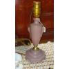 Image 3 : Vintage Group Lavender Glass Boudoir Lamps, Blue Art Nouveau Vase & Mini Cornucopea's  - See Pics