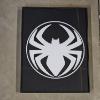 Image 1 : Marvel Spider-Man Black Suit Logo Minimalist Framed Glass Art (13x10")