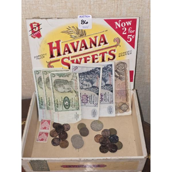 1960s German Bills and Stamps with Assorted Change