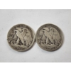 Image 2 : Two 1943 Walking Liberty Half Dollars - 90% U.S. Silver Coins - FV: $1.00