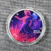 Image 1 : 1 Oz Fine Copper Unique Colorized Walking Liberty Design Round in Capsule