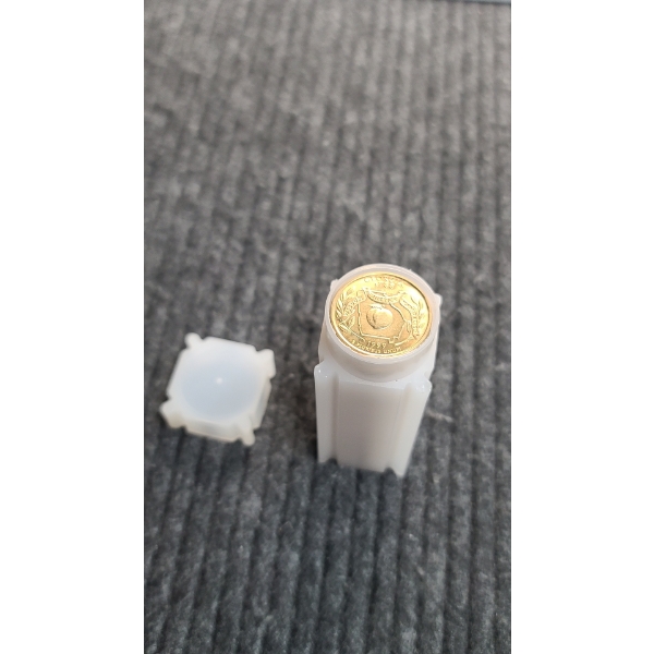 Tube Of (40) Assorted State Quarters (4) Are Gold Plated Face Value: $10