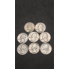 Image 1 : Assorted Years & Mint Marks 90% Silver Washington Head Quarters - Face Value: $2.00