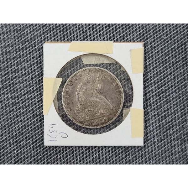 1854-O Seated Liberty Silver Half Dollar in Great Condition! 