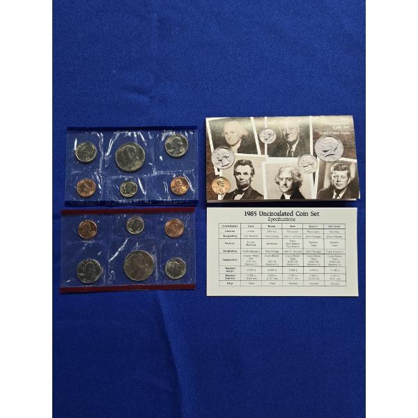 1985 United States Uncirculated Coin Set - D & P Mint Marks 