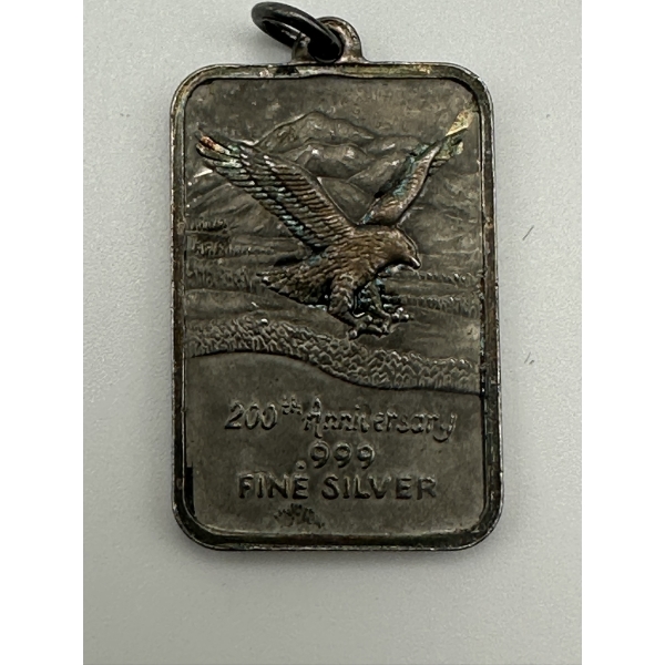 5g .999 Silver Bar  200th Anniversary Pendent