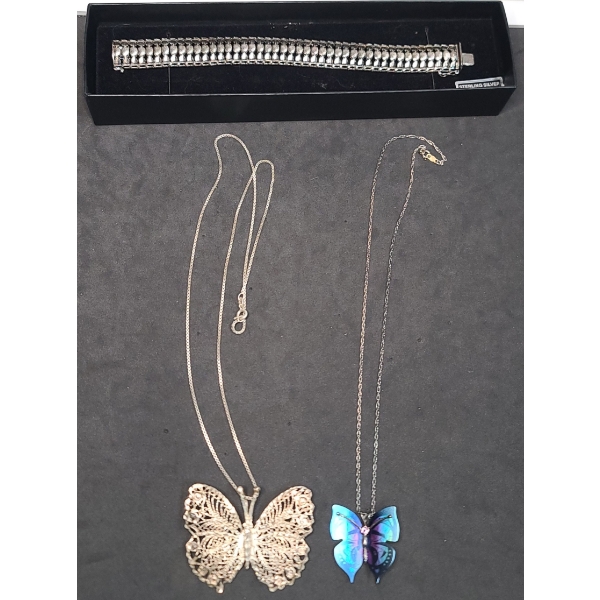 Assorted Necklaces & Bracelet Including Sterling Silver - See Description