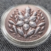 Image 4 : Beautiful Snow Leopard Colorized Artwork 1 Oz .999 Fine Copper Round in Capsule