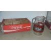 Image 1 : 2 Pc Coca Cola Wood Crate & Pitcher