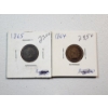 Image 1 : 2 BETTER DATE Indian Head Cents 1865 & 1864