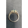Image 4 : 10K Gold Ring With Apatite And Diamonds  - Size 7 - Weight: 2.4g